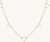 ALOE - Collier 7 triangles en plaqué or - CO20029