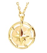 ALOE - Collier médaille rose des vents - COODT4