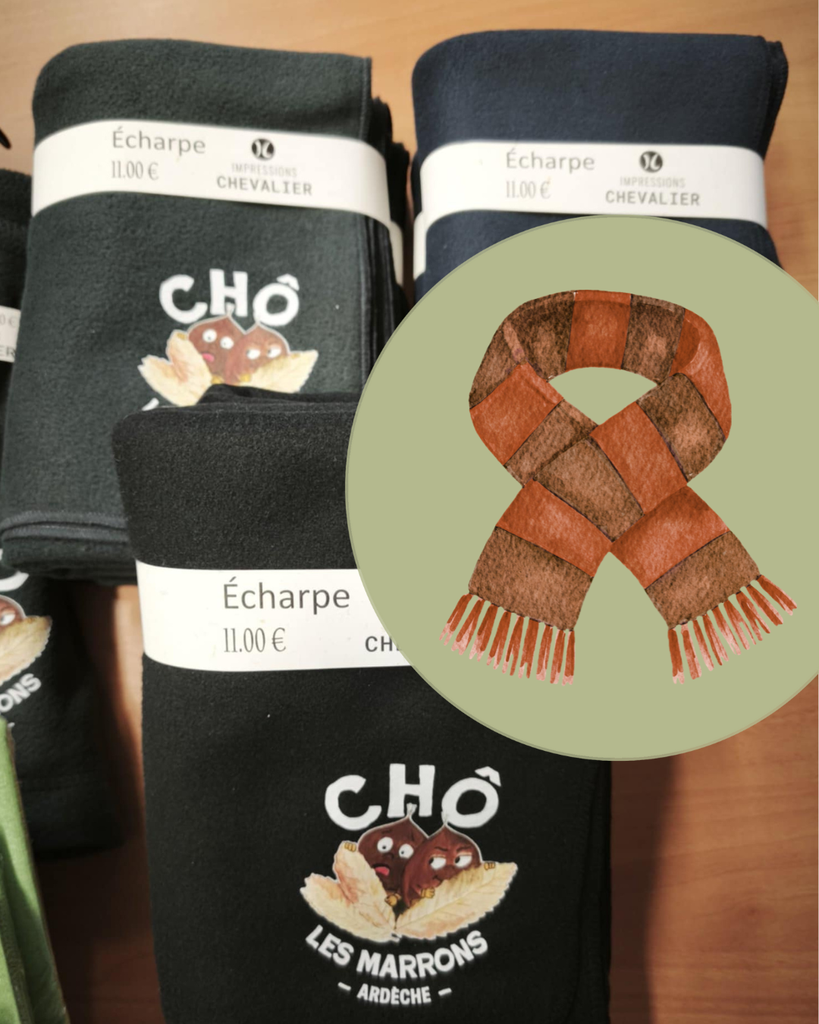 Écharpe polaire "Chô les Marrons" - Impressions Chevalier