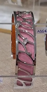 UN BIJOU A PARIS - Cuir 14 mm MAN Eglantine / Petunia - cuir ( CMA0-CH4-R14)