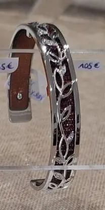 UN BIJOU A PARIS - Manchette Arbre de vie 8mm BLT - Laiton finition argent (1077-208-00M)