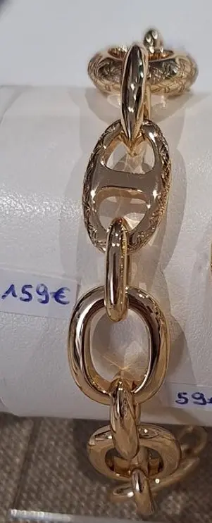 UN BIJOU A PARIS - Bracelet Maillons Expresso BLT - Laiton finition or (1845-500-0TU)