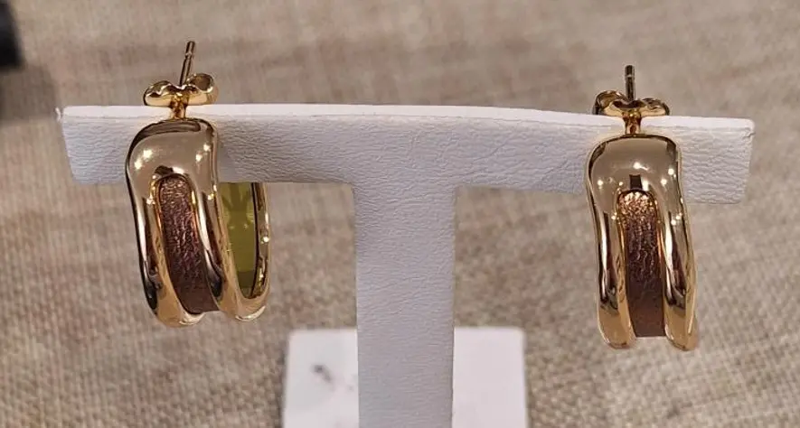 UN BIJOU A PARIS - Boucles d'oreilles Organique 6mm BO - Laiton finition argentée (1072-200-0TU)