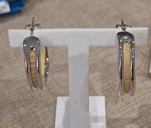 UN BIJOU A PARIS - Boucles d'oreilles Organique 8mm BO - Laiton finition or (1073-500-0TU)